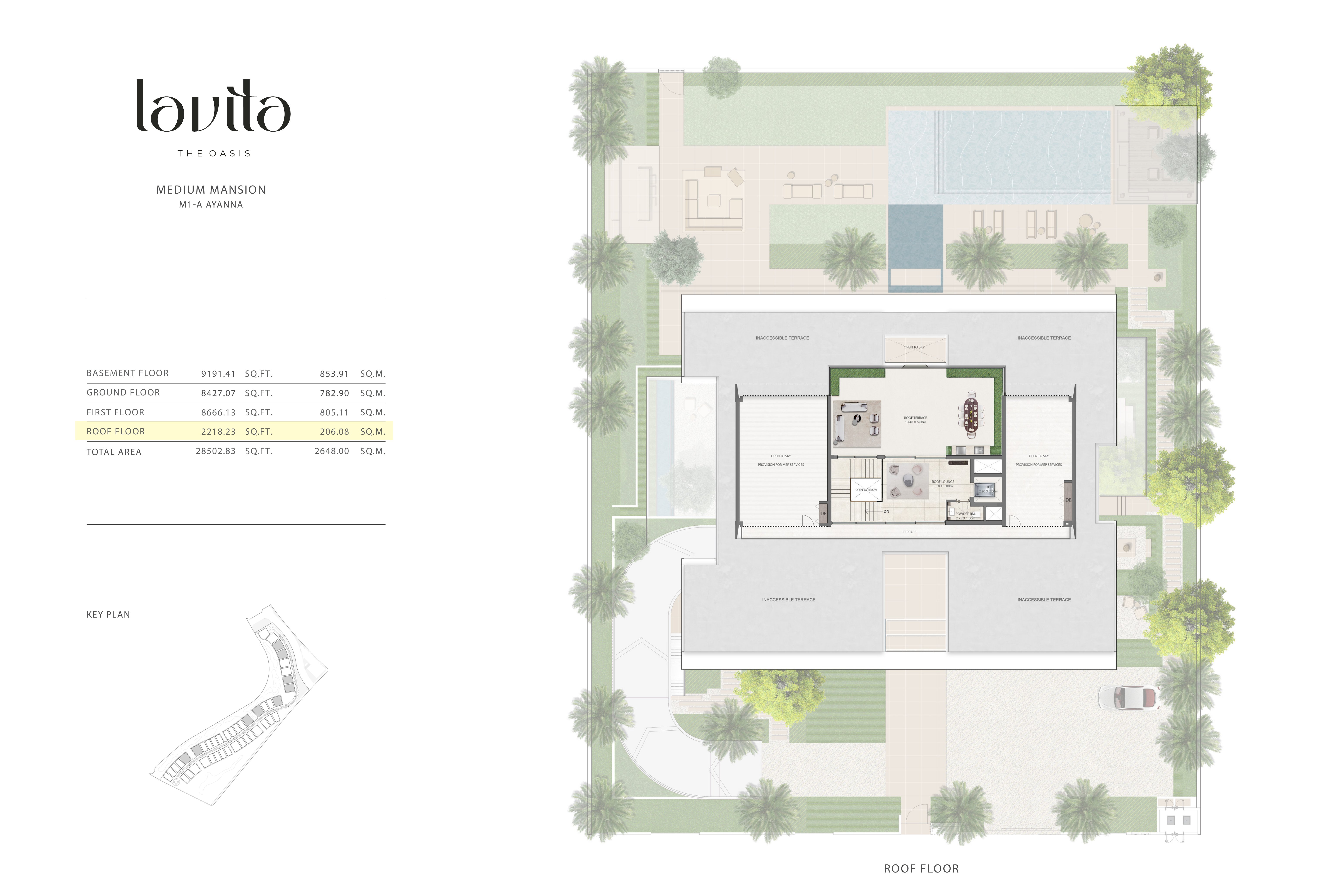 Lavita Ayanna (M1-A) floor plan — Roof floor