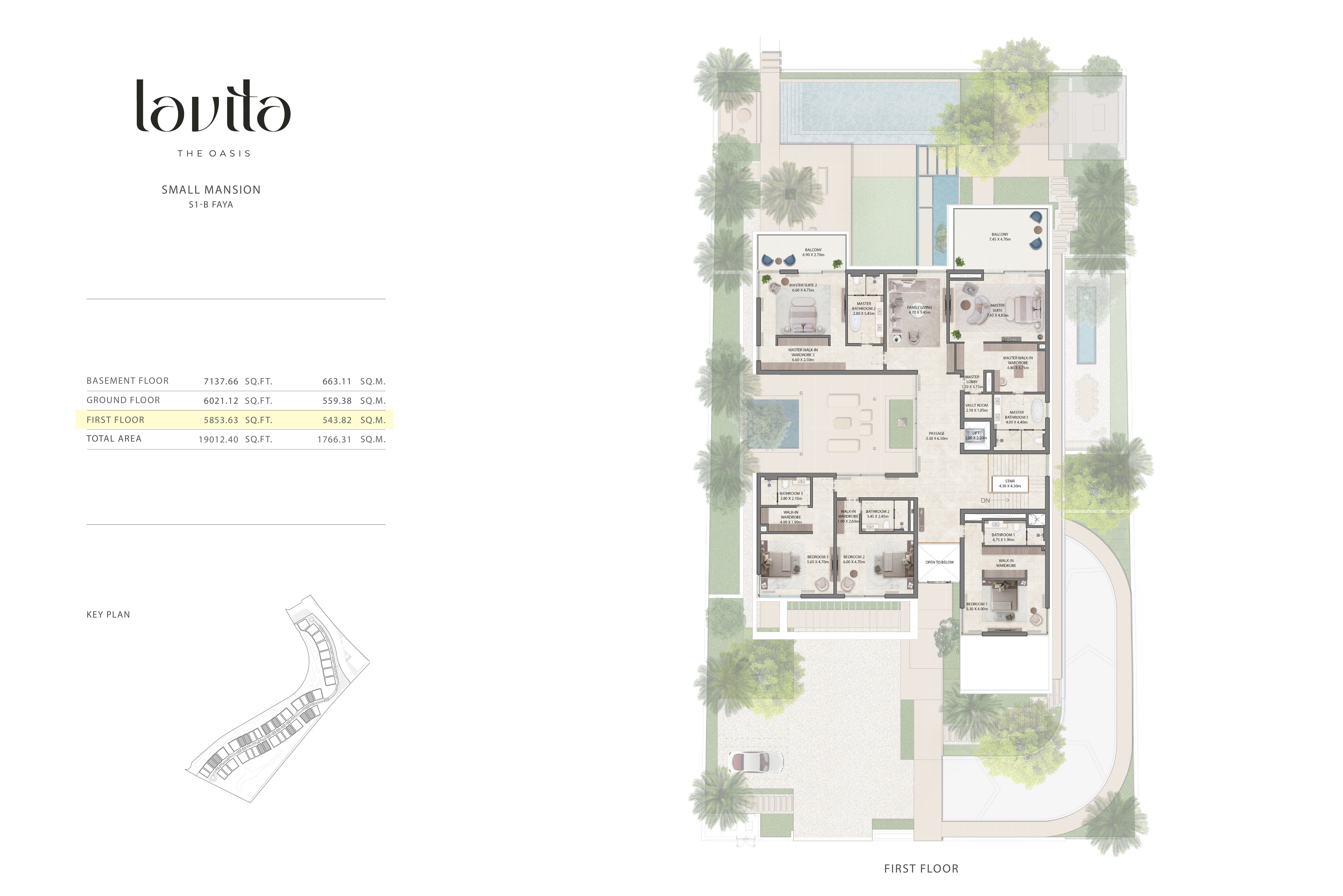 Lavita Signature S1-B Faya floor plan — First floor