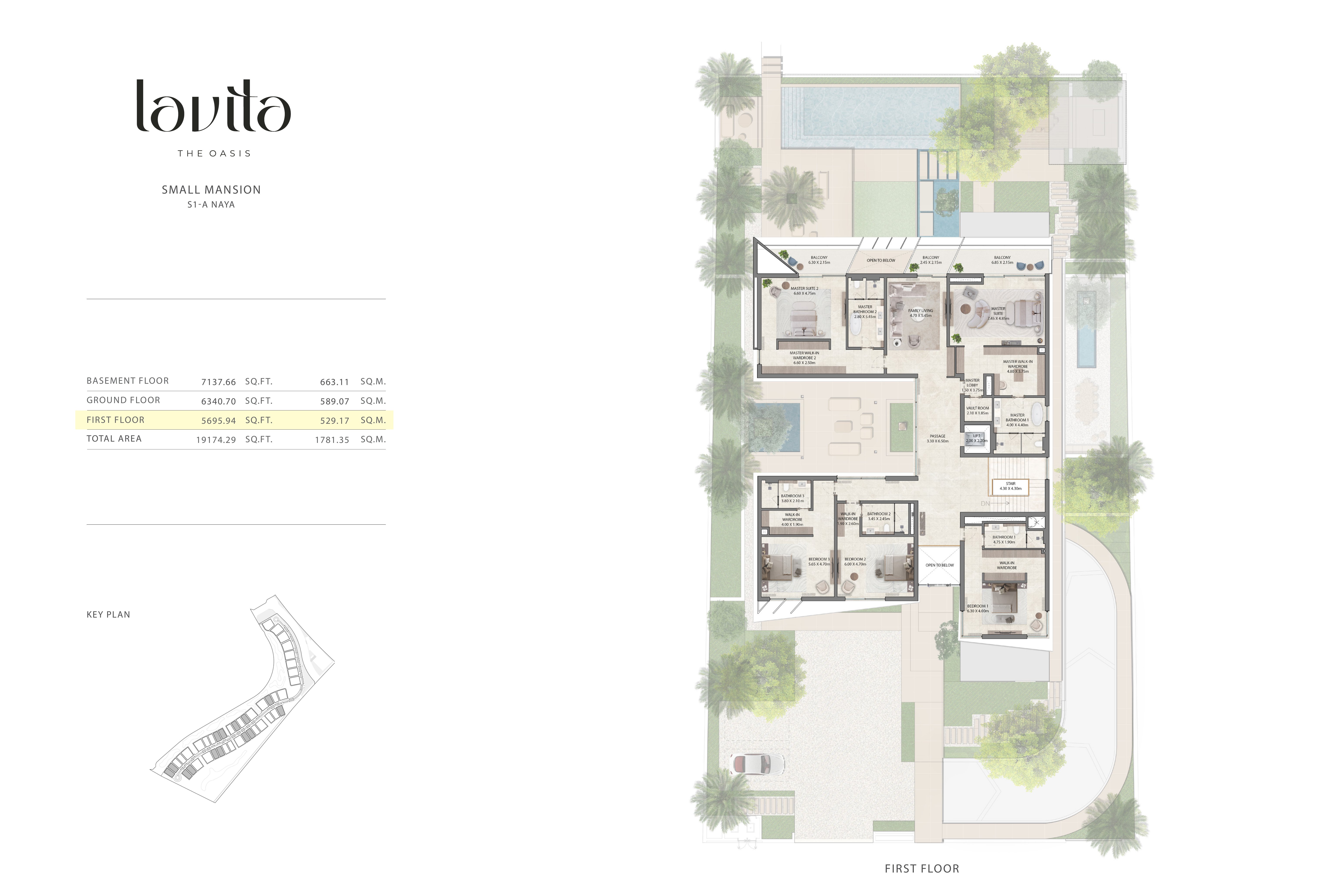 Lavita Signature S1-A Naya floor plan — First floor