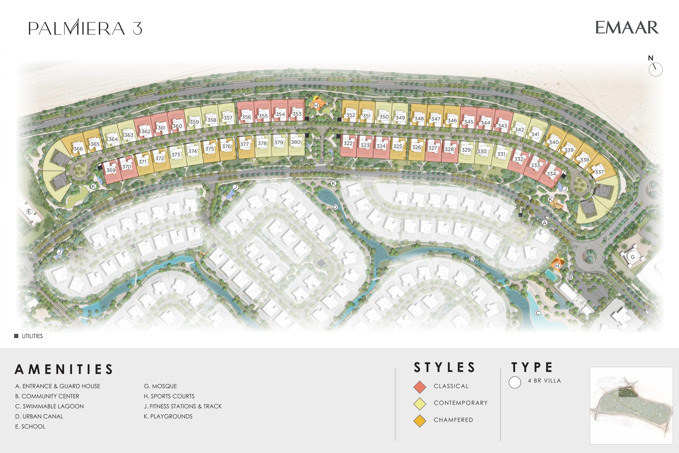 Palmiera 3 cluster masterplan at The Oasis by Emaar